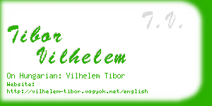 tibor vilhelem business card